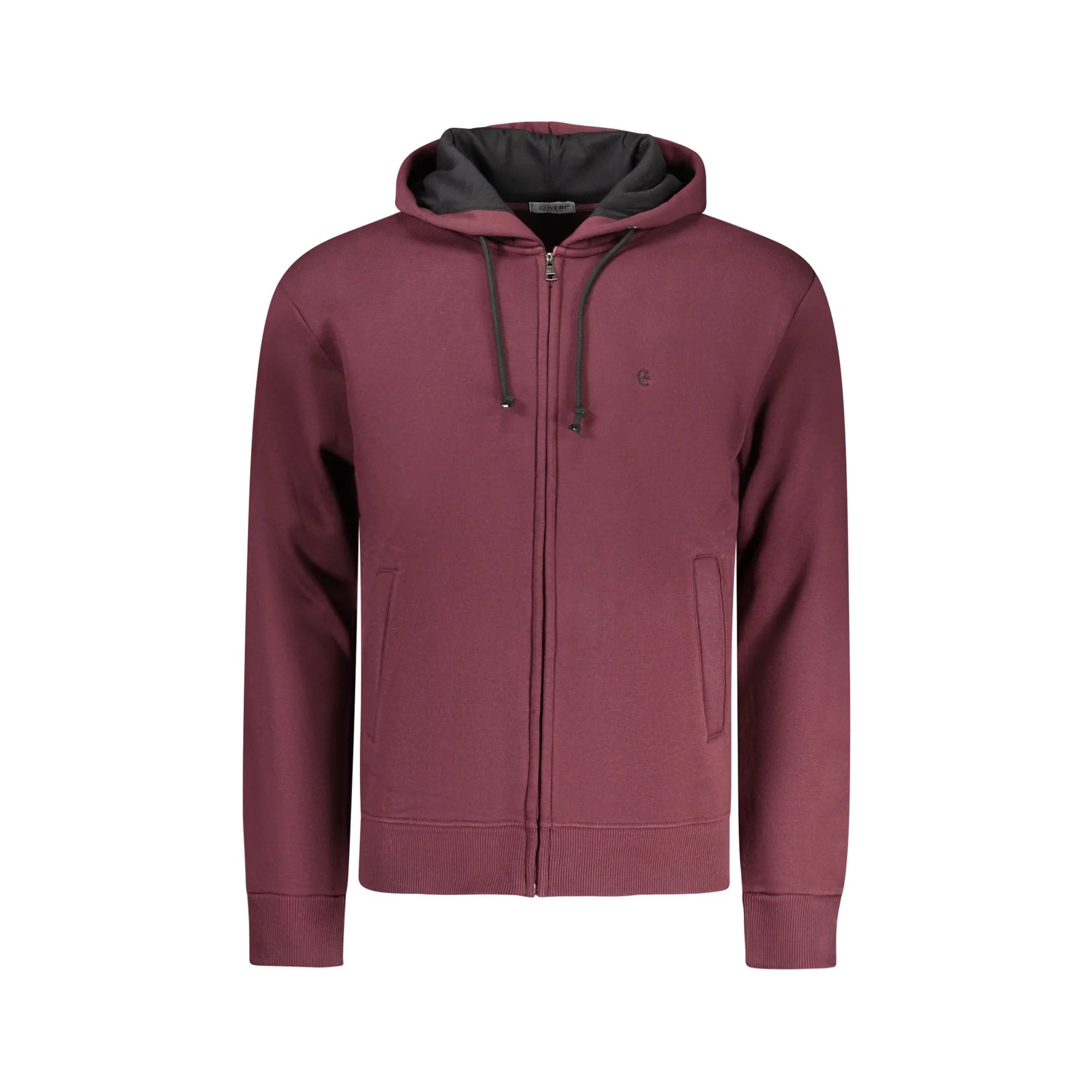 Coveri Moving Felpa Maniche Lunghe Uomo Rossa Zip Ricamo Felpe Rosso - foto prodotto
